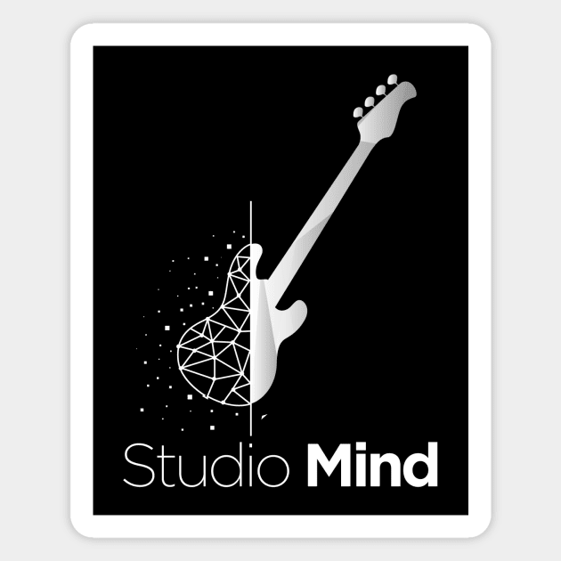 Studio Mind, Guitar White Magnet by Studio Mind